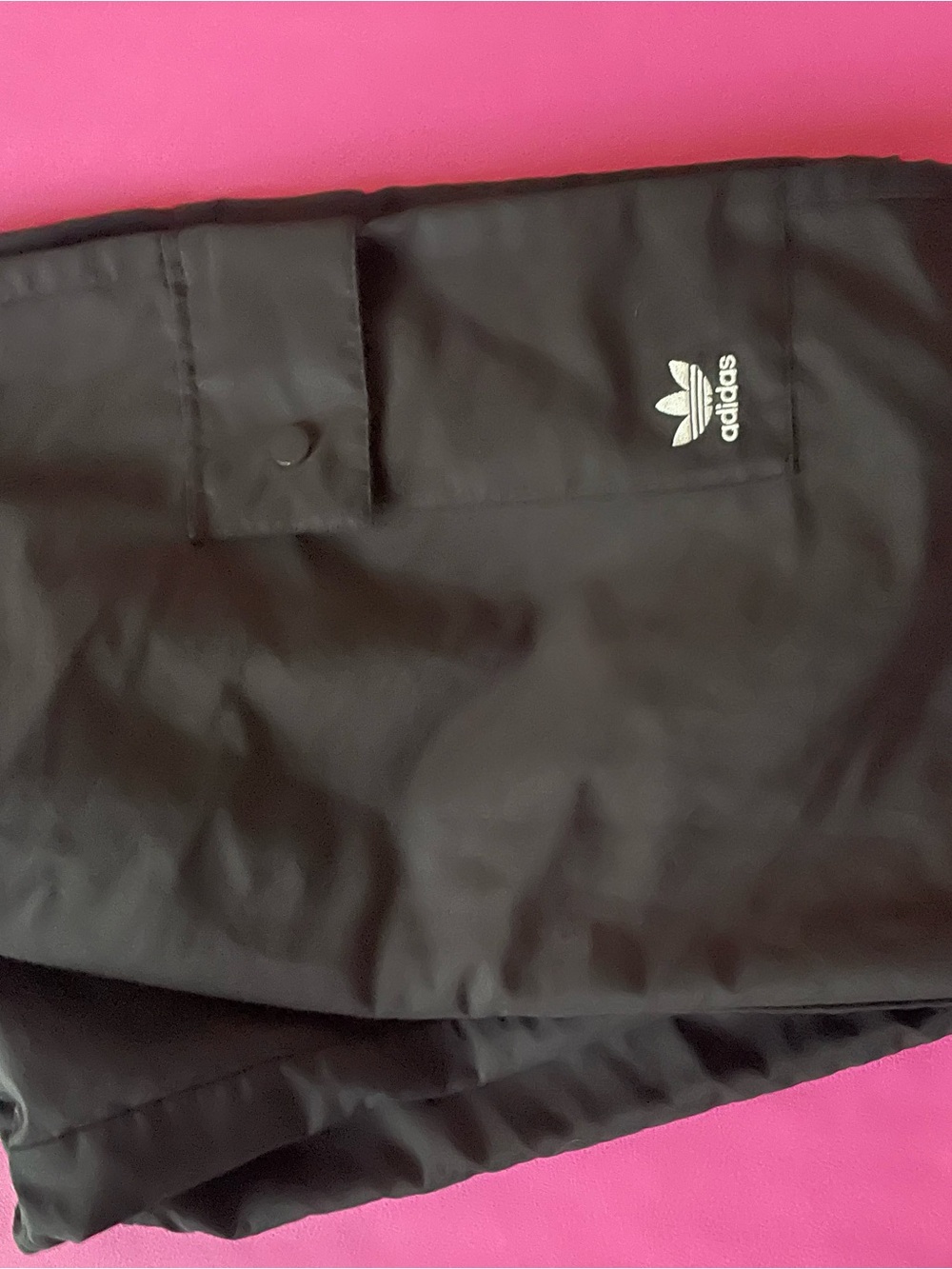 adidas Black Cargo Track Joggers with Drawcord Waist - Picture 4 of 4